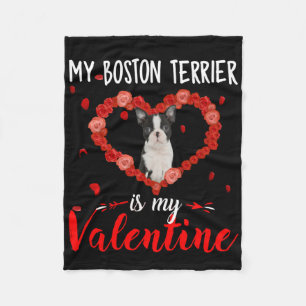 Cobertor De Velo Meu Boston Terrier é meu Namorados belo presente