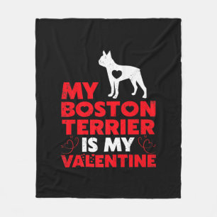 Cobertor De Velo Meu Boston Terrier É Meu Namorados Boston Terrier