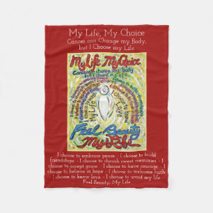 Cobertor De Velo Meu Cancer de Vida Angel Sofece Flor Blanket