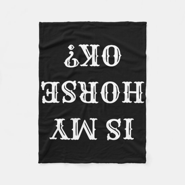 Cobertor De Velo Meu Cavalo Está Bem Engraçado, Horsecando 1 (Frente)