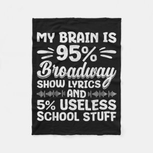 Cobertor De Velo Meu Cérebro É 95% Letras de Broadway Nerd de Teatr
