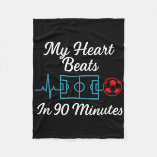 Cobertor De Velo Meu Coração Bate Em 90 Minutos Fã de Futebol Novid