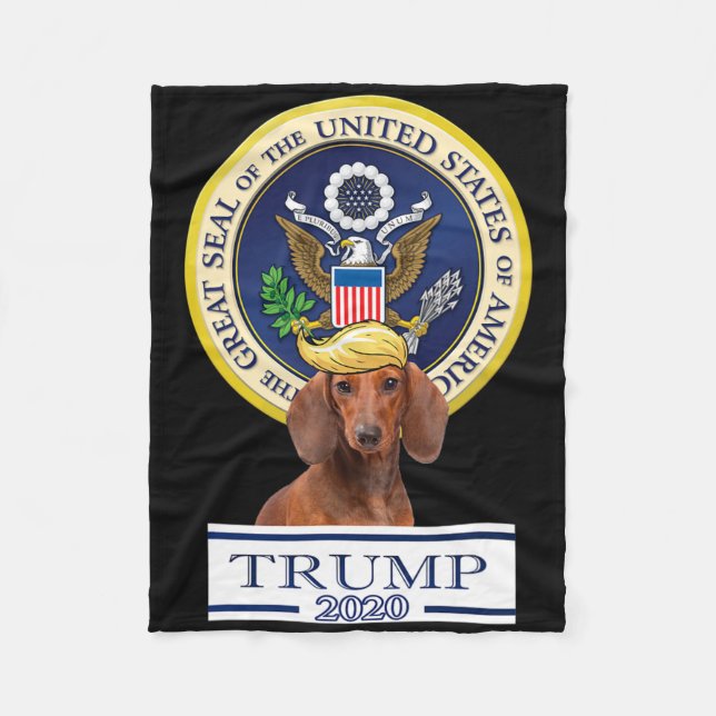 Cobertor De Velo Meu Dachshund Para Trump (Frente)
