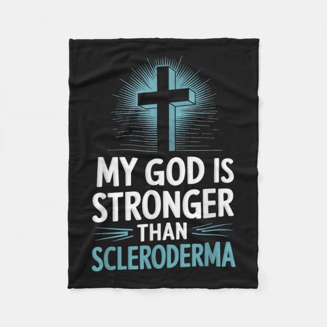Cobertor De Velo Meu Deus É Mais Forte Que O Escleroderma (Frente)