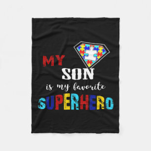 Cobertor De Velo Meu Filho É Meu Super Herói Favorito Autismo Consc