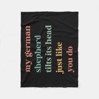 Cobertor De Velo Meu German shepherd Inclinou Sua Cabeça Como Você 