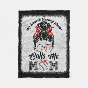 Cobertor De Velo Meu jogador de beisebol favorito me chama de mamãe
