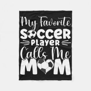 Cobertor De Velo Meu jogador de futebol favorito me chama de mamãe
