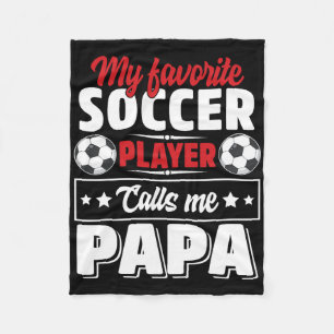 Cobertor De Velo Meu jogador de futebol favorito me chama de Papai