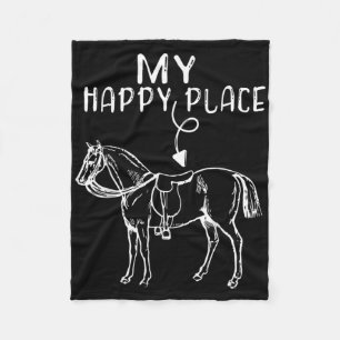 Cobertor De Velo Meu Lugar Feliz Pôr Cavalo Passando Cavalo Equador