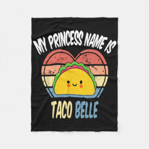 Cobertor De Velo Meu Nome Princesa É Taco Belle Engraçado Foodie Ci