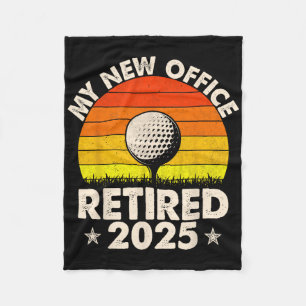 Cobertor De Velo Meu Novo Escritório Aposentado 2025 Amante de Golf