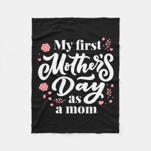 Cobertor De Velo Meu primeiro dia das mães como mãe de primeira via