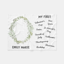 Cobertor De Velo "Meu Primeiro" Feriado - Milestone Bebê