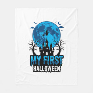 Cobertor De Velo Meu Primeiro Halloween Vintage Castelo Assombrado