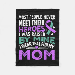 Cobertor De Velo Meus Heróis Eu Uso Roxo Pela Minha Mãe Conscientiz