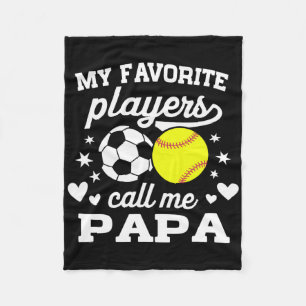 Cobertor De Velo Meus Jogadores Favoritos Me Chamam de Papa Soccer
