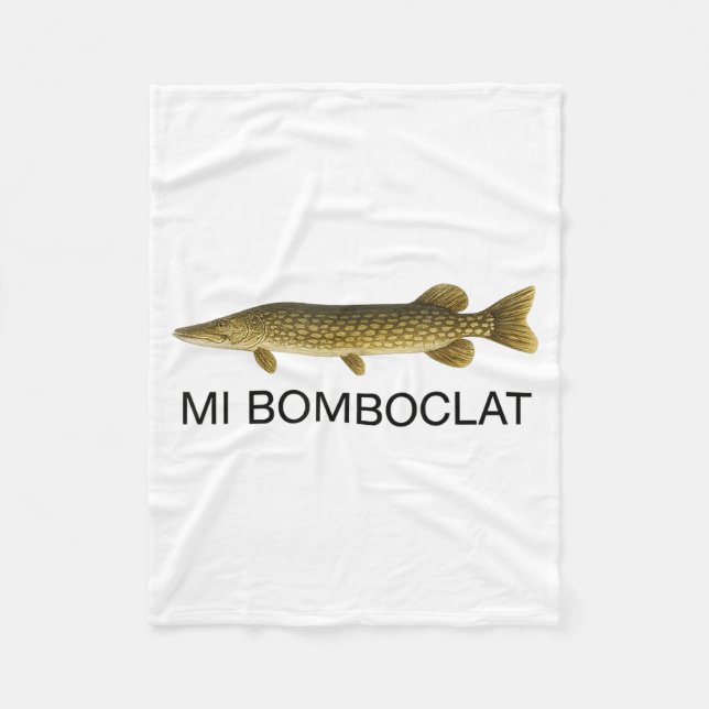 Cobertor De Velo Mi Bomboclat Funny Fish Jamaican Slang Graphic  (Frente)
