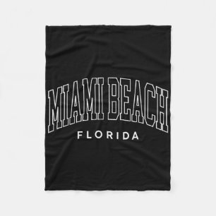 Cobertor De Velo Miami Beach Florida Retro Preppy Throwback Vintage