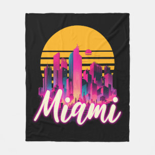 Cobertor De Velo Miami no pôr do sol