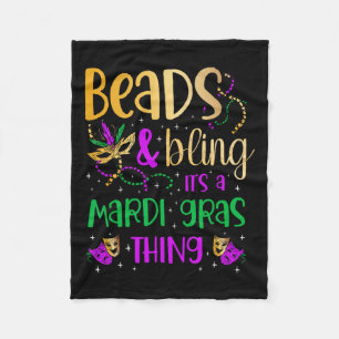 Cobertor De Velo Miçangas e Bling É um Carnaval do Mardi Gras.