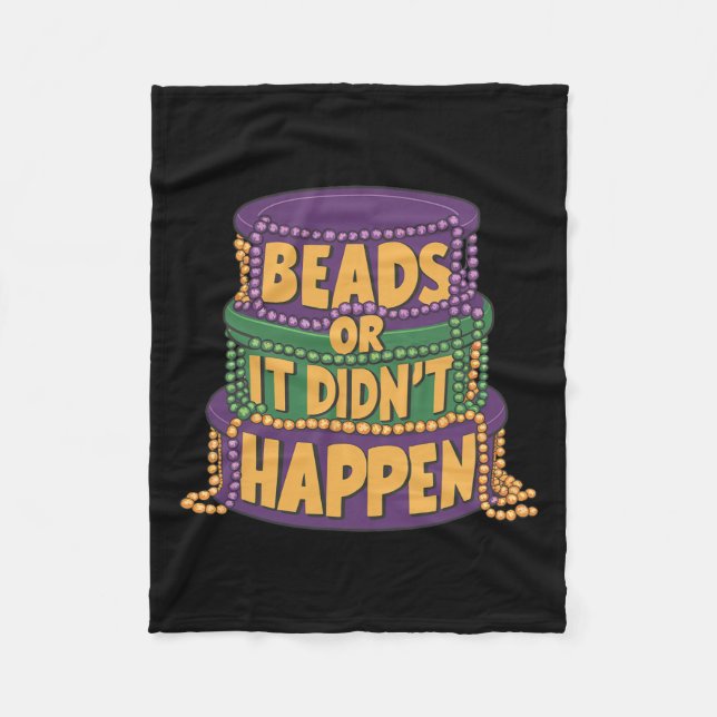 Cobertor De Velo Miçangas ou isso não aconteceu Mardi Gras Engraçad (Frente)