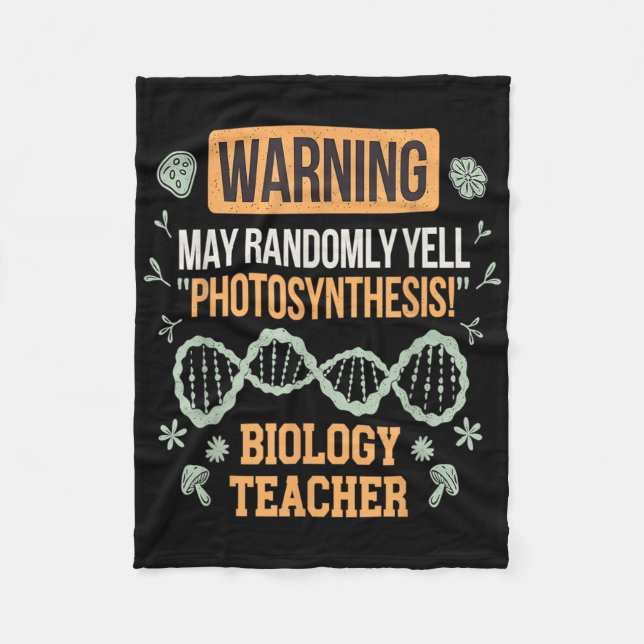 Cobertor De Velo Microbiologia Divertida de Volta às Aulas Professo (Frente)