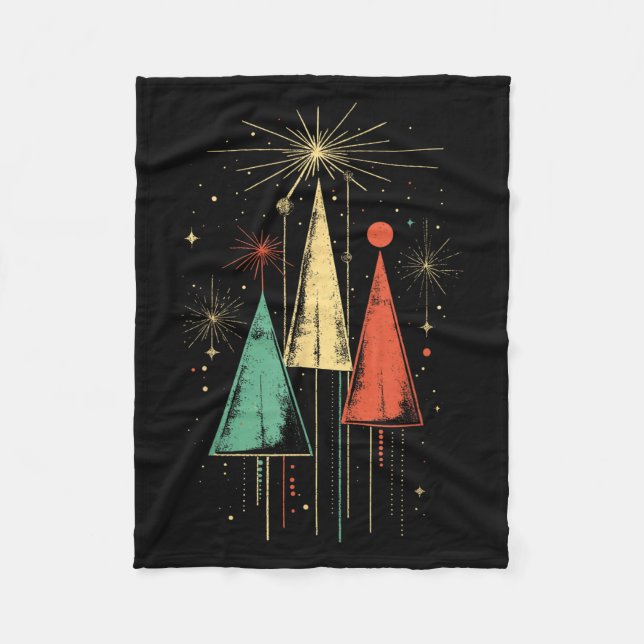 Cobertor De Velo Mid Century Modern Christmas  (Frente)