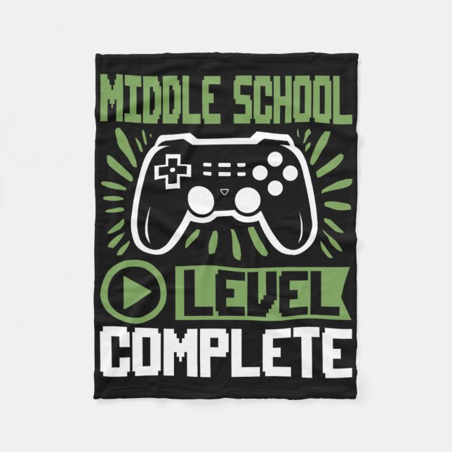 Cobertor De Velo Middle School Level Complete Gamer Cl Of 2025 Grad (Frente)