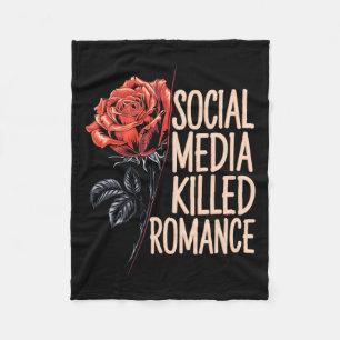 Cobertor De Velo Mídia Social Matou Romance Meme Namorados Vermelho