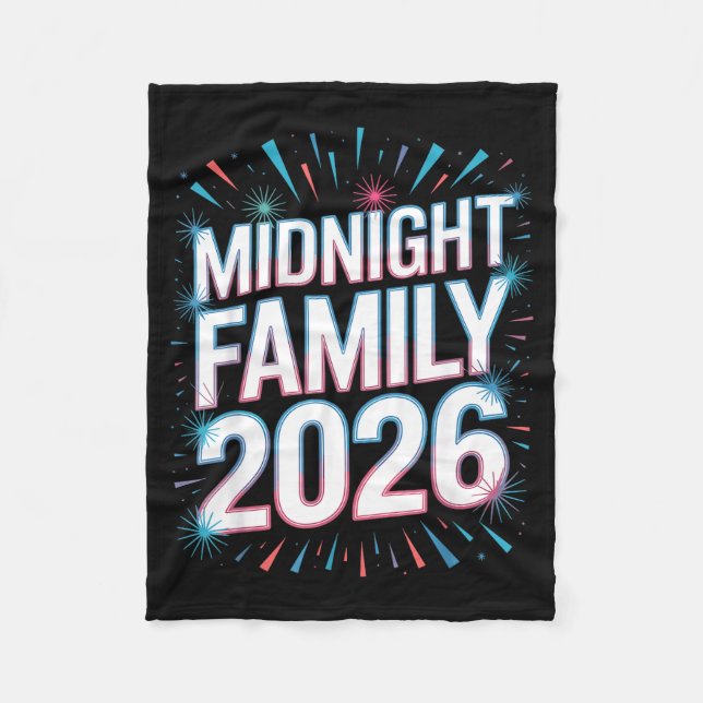 Cobertor De Velo Midnight Family 2026 Fireworks Countdown Unity Spa (Frente)
