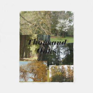 Cobertor De Velo Mil Oaks cênico com carvalhos e vergreens