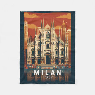 Cobertor De Velo Milan Itália Duomo di Milano Viagem Art Vintage