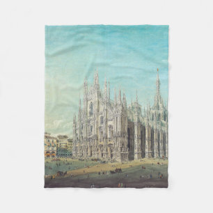 Cobertor De Velo Milão Piazza del Duomo anos 1850 por Carlo Bossoli
