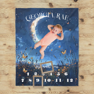 Cobertor De Velo Milestone Celestial e Borboleta