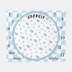 Cobertor De Velo Milestone Snips and Snails Baby