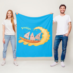 Cobertor De Velo Milhas de nachos, batatas fritas, canecas, surf