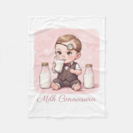 Cobertor De Velo Milk Connoisseur Baby Girl Print Nursery