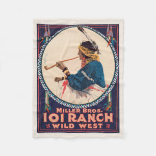 Cobertor De Velo Miller Bros. 101 Ranch, Poster de Circo Oeste Selv