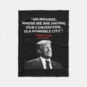 Cobertor De Velo Milwaukee, Presidente da Cidade Horrível Trump Sar