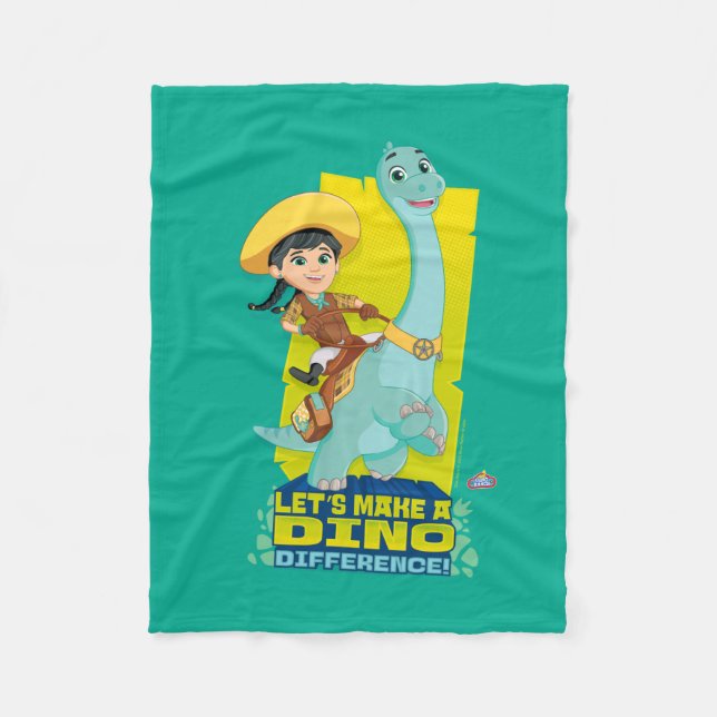 Cobertor De Velo Min & Clover | Fazer a Diferença de Dino (Frente)