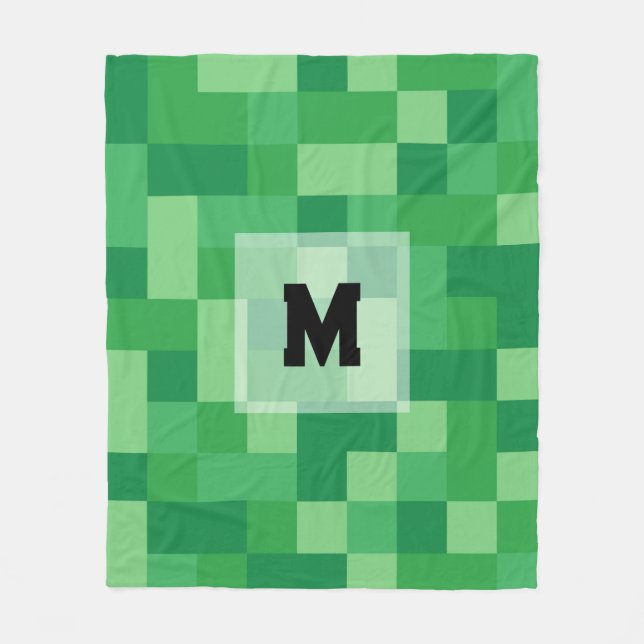 Cobertor De Velo Minecraft Monogram Fleece Blanket (Frente)