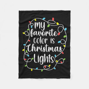 Cobertor De Velo Minha Cor Favorita É Luzes De Natal