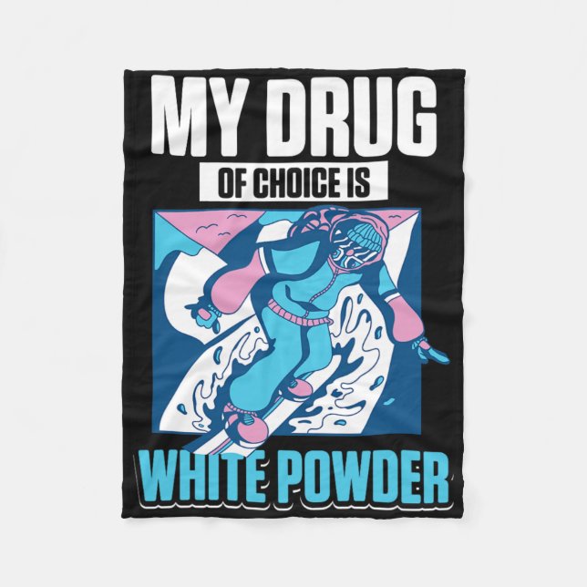 Cobertor De Velo Minha Droga Favorita É Branca De Neve Snowboardin (Frente)