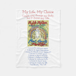 Cobertor De Velo Minha escolha de vida Cancer Poem Flores de Flores