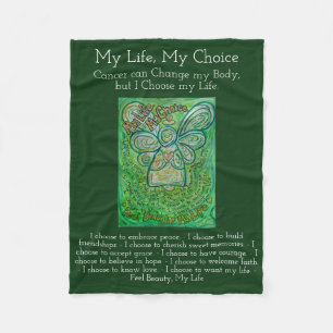 Cobertor De Velo Minha escolha de vida Cancer Poem Soft Fleece Blan