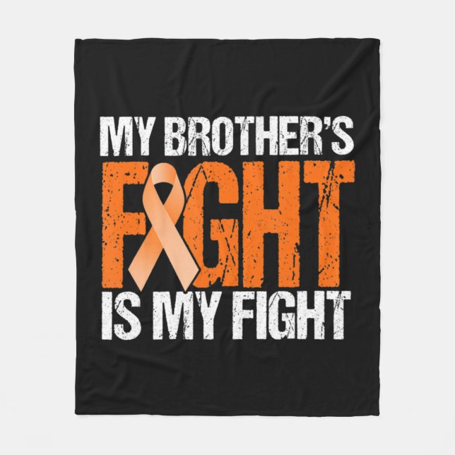 Cobertor De Velo Minha Luta Irmãos é Minha Luta Contra a Leucemia C (Frente)