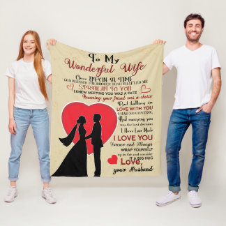 Cobertor De Velo Minha maravilhosa esposa Fleece Blanket