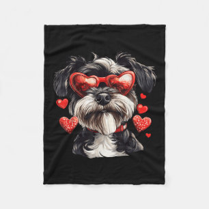 Cobertor De Velo Miniatura Schnauzer - Cão Dia de os namorados Gles