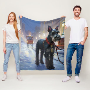 Cobertor De Velo Miniatura Schnauzer Fesason de Natal